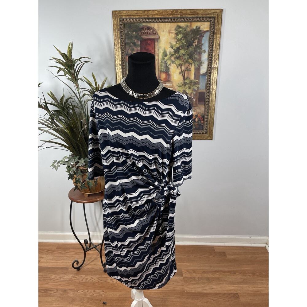 Karin Stevens Stretch Women’s Dress Faux Wrap Large Bodycorn Fairycore Grunge